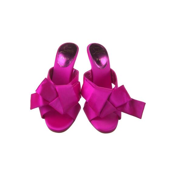 ❤️Christian Louboutin Satin Bow Accents Slides❤️ - Picture 3 of 5